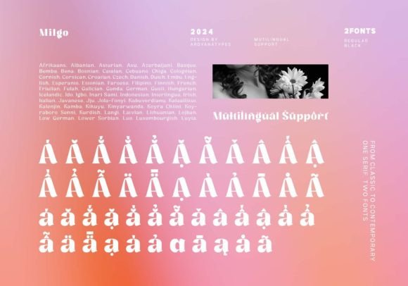 Milgo Font PNG with transparent background - Preview 3