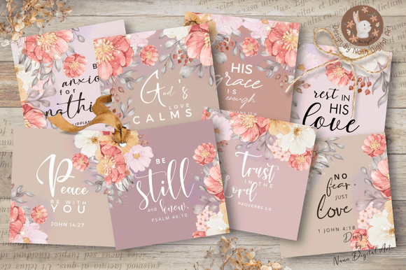 Printable Bible Verses Cards Set #332