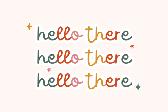 Rainbow Weekday Duo Font PNG with transparent background - Preview 1
