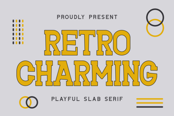 Retro Charming Slab-Serif-Schriftarten Schriftart Von Eystore