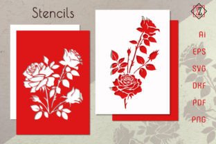 Rose stencils. Cutting file