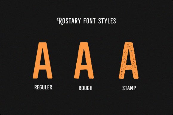 Rostary Font PNG with transparent background - Preview 4
