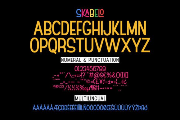 Skabelo Font PNG with transparent background - Preview 6