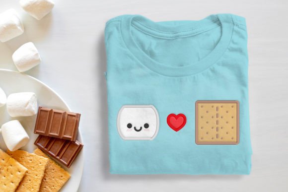 Smore Love Applique Embroidery Food & Dining Embroidery Design By DesignedByGeeks