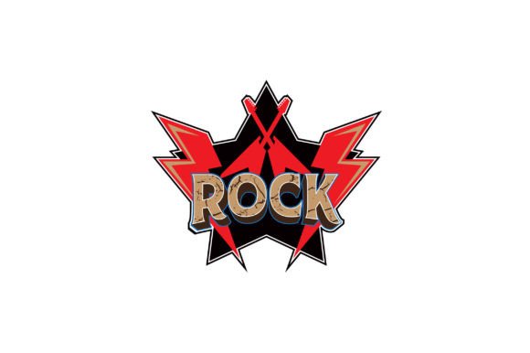 Badge Medern Rock Vector Color
