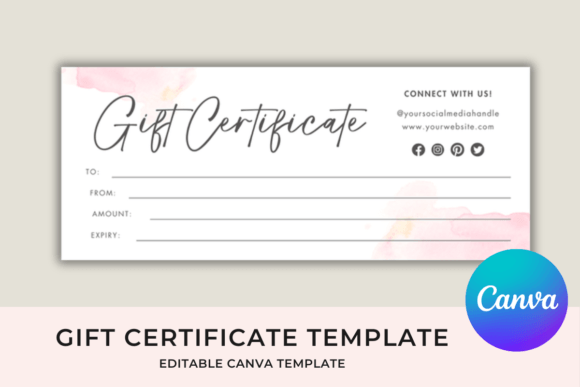 Canva Printable Gift Voucher Certificate