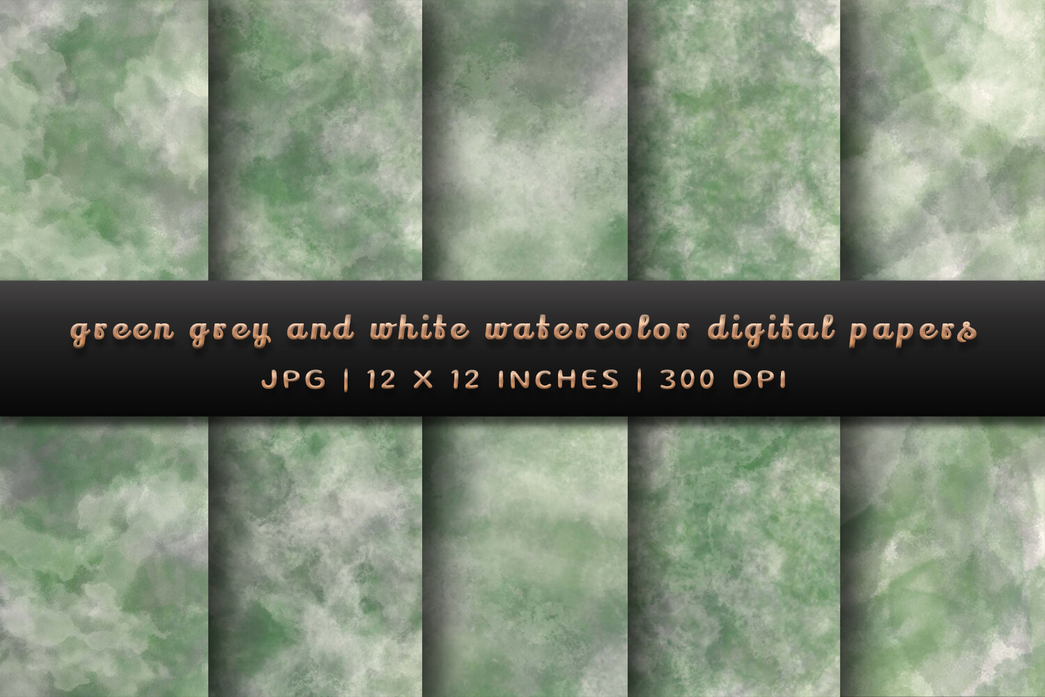 Green Grey and White Digital Papers Graphic by Pugazh Logan · Creative ...