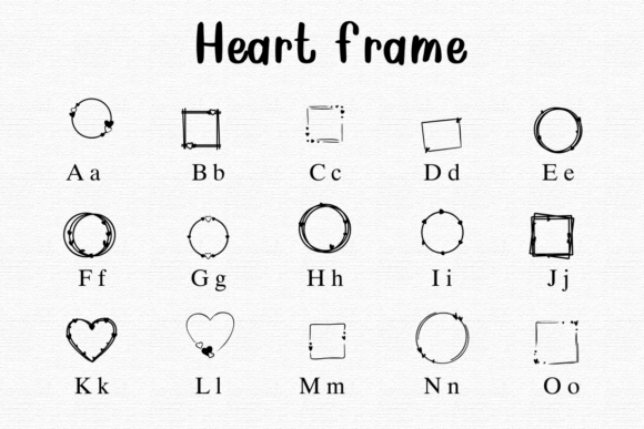 Heart Frame Font - Preview 1