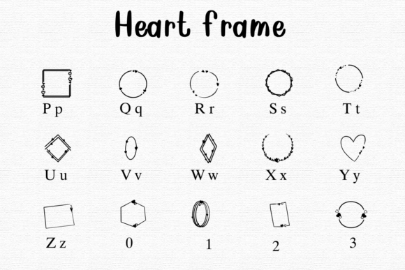 Heart Frame Font - Preview 2