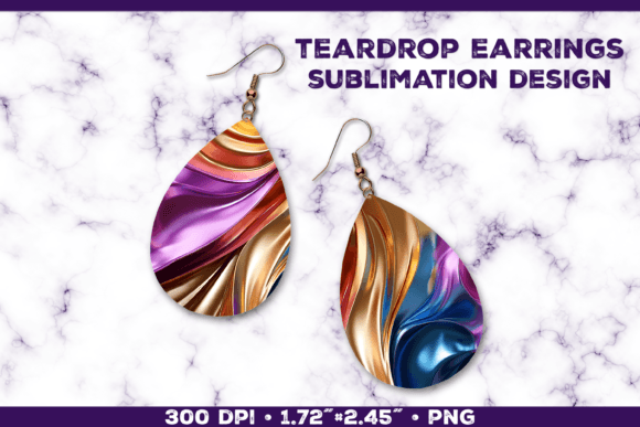 Melting Metallics Teardrop Earrings