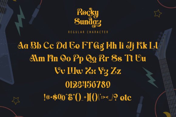 Rocky Sunday Font PNG with transparent background - Preview 6
