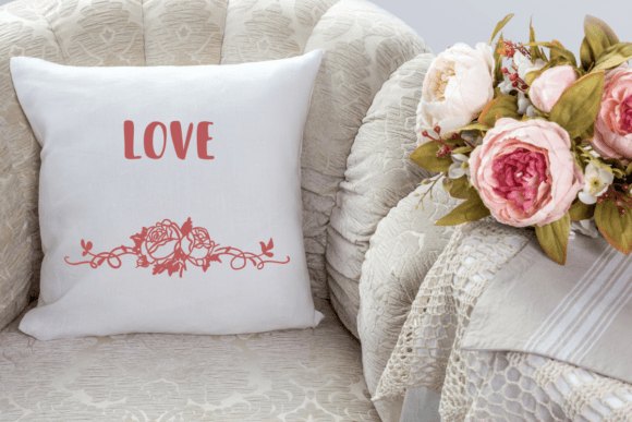 Rose Border Font PNG with transparent background - Preview 5