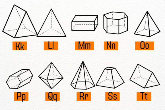 Shape Geometry Font PNG with transparent background - Preview 2