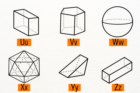 Shape Geometry Font PNG with transparent background - Preview 3