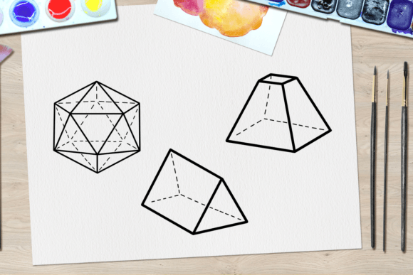 Shape Geometry Font PNG with transparent background - Preview 6