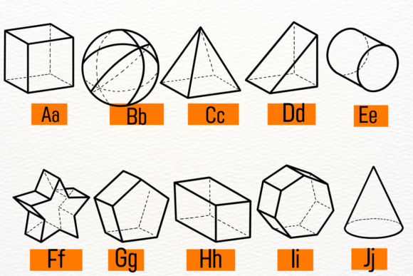 Shape Geometry Font PNG with transparent background - Preview 1