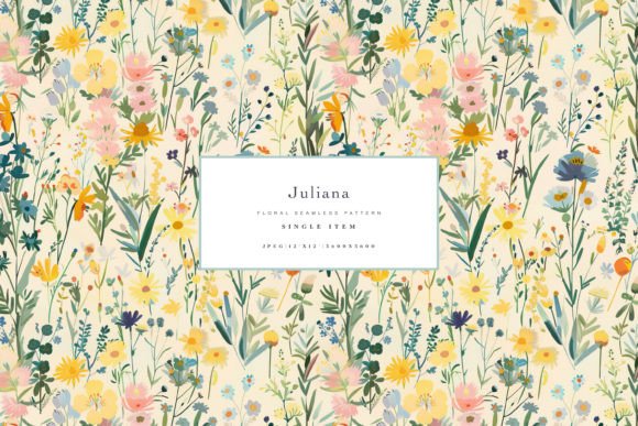 Soft Meadow Flowers Seamless Pattern