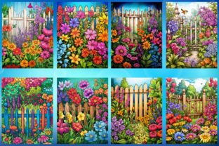 200 Garden Fence Coloring Pages - KDP Graphic by Lusecraft Studio ...