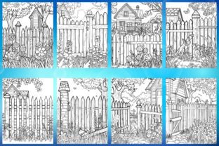 200 Garden Fence Coloring Pages - KDP Graphic by Lusecraft Studio ...