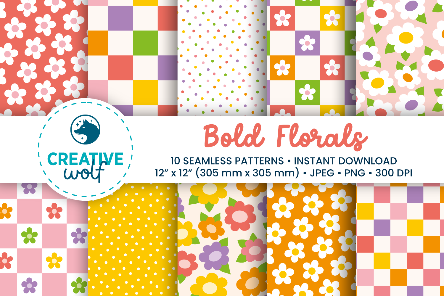 Bold Florals and Checkers Patterns