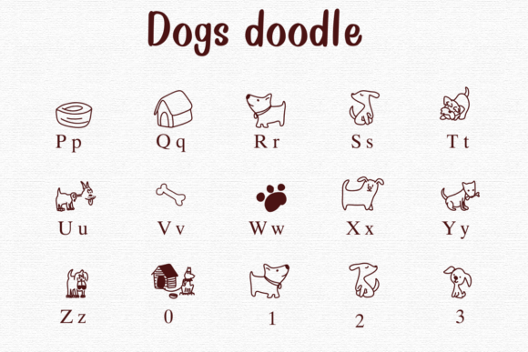 Dogs Doodle Font - Preview 2