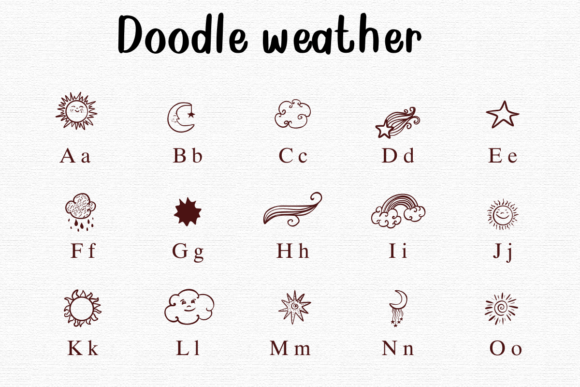 Doodle Weather Font font preview - 1