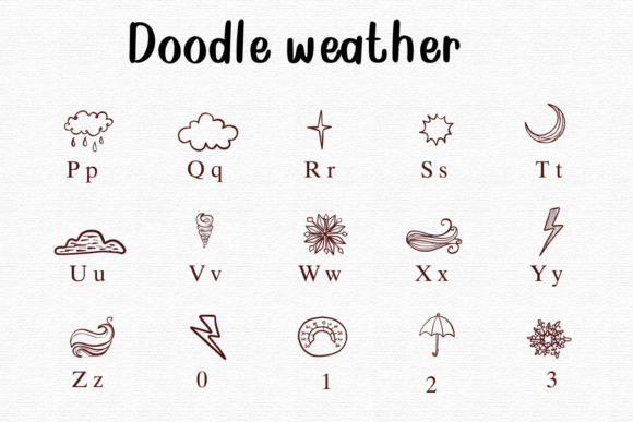 Doodle Weather Font font preview - 2