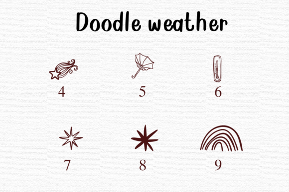 Doodle Weather Font font preview - 3