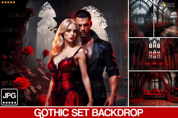 Gothic Backdrop Halloween Overlays