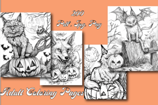 Halloween Animals Coloring Book Graphic by Design Zone · Creative Fabrica