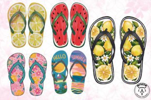 Hello Summer Flip Flops Clipart PNG Graphic by mfreem · Creative Fabrica