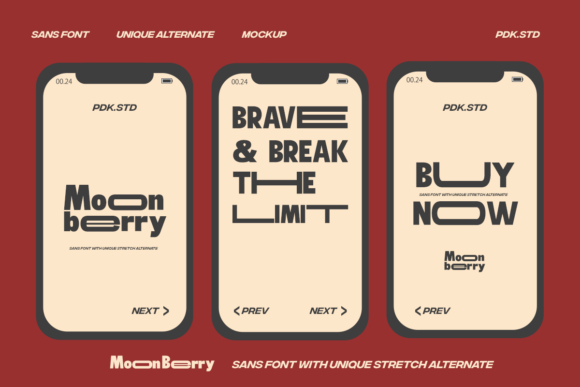 Moon Berry Font PNG with transparent background - Preview 6