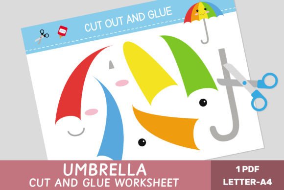 Unmbrella Cut & Glue Activity Graphic by Let´s go to learn! · Creative ...