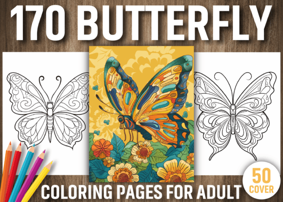 170 Adult Butterfly Coloring Pages