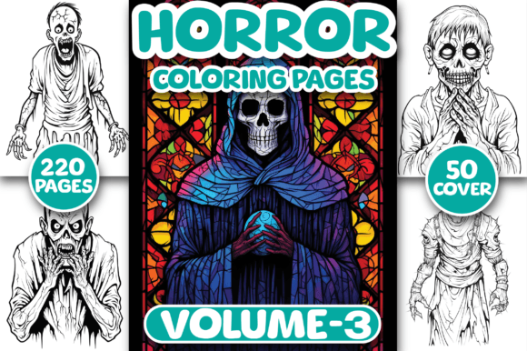 220 Horror Coloring Pages for Adults