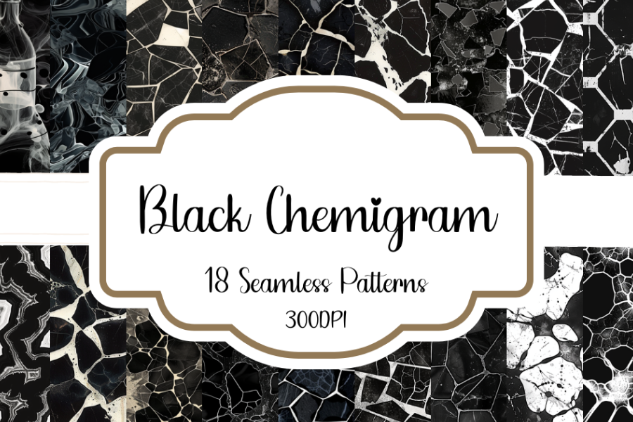 Chimogram Black Chemigram Seamless Patterns Graphic by printablesbyfranklyn ...