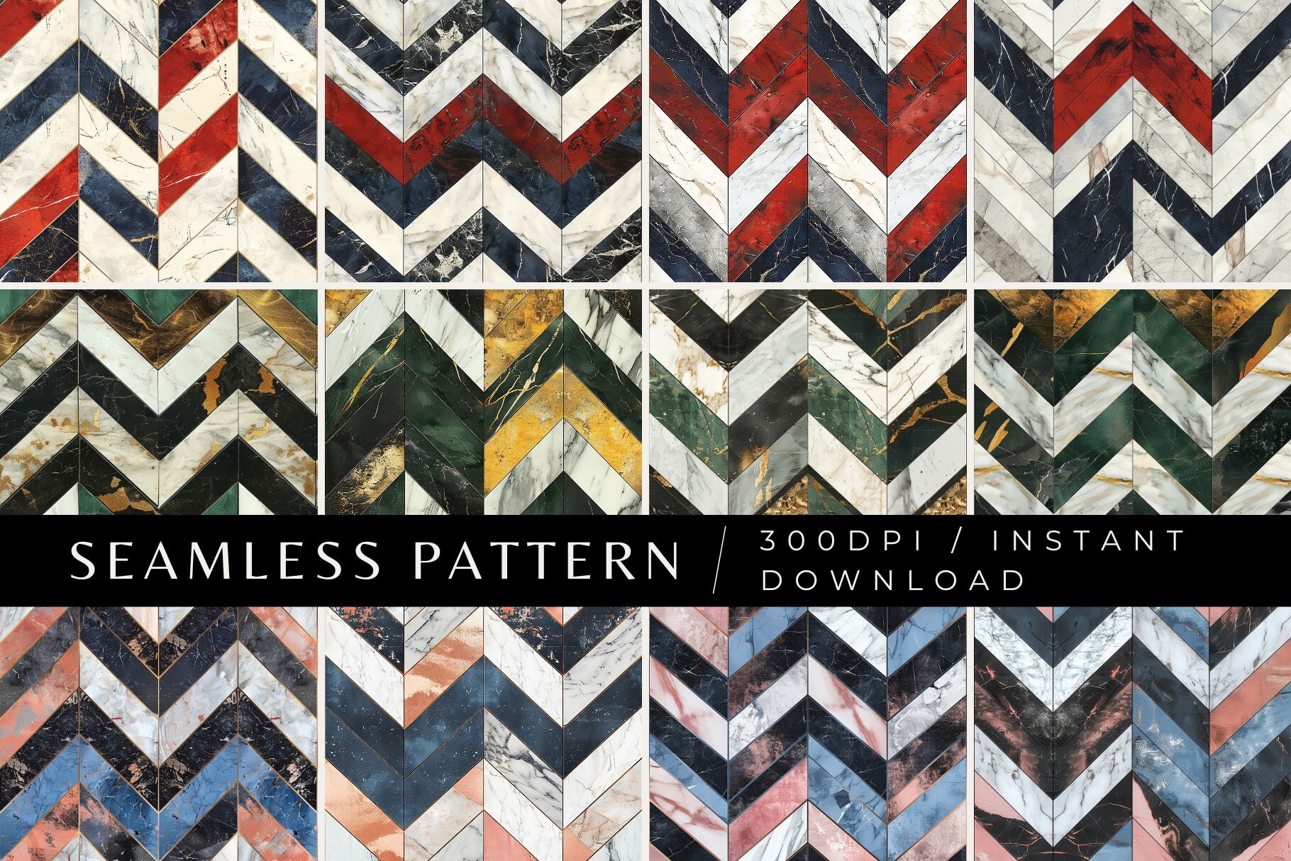 Chloe's Chevron Chic Patterns Graphic by Inknfolly · Creative Fabrica