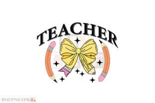 Coquette Teacher Pencil Bow PNG Design Graphic by mh_arif · Creative ...