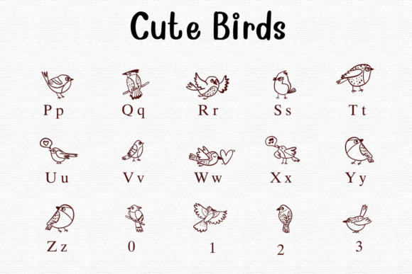 Cute Bird Font - Preview 2