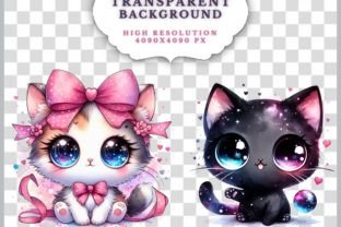 Cute Kawaii Cat Clipart - Cute Cat Png Graphic by Artistic Revolution ...