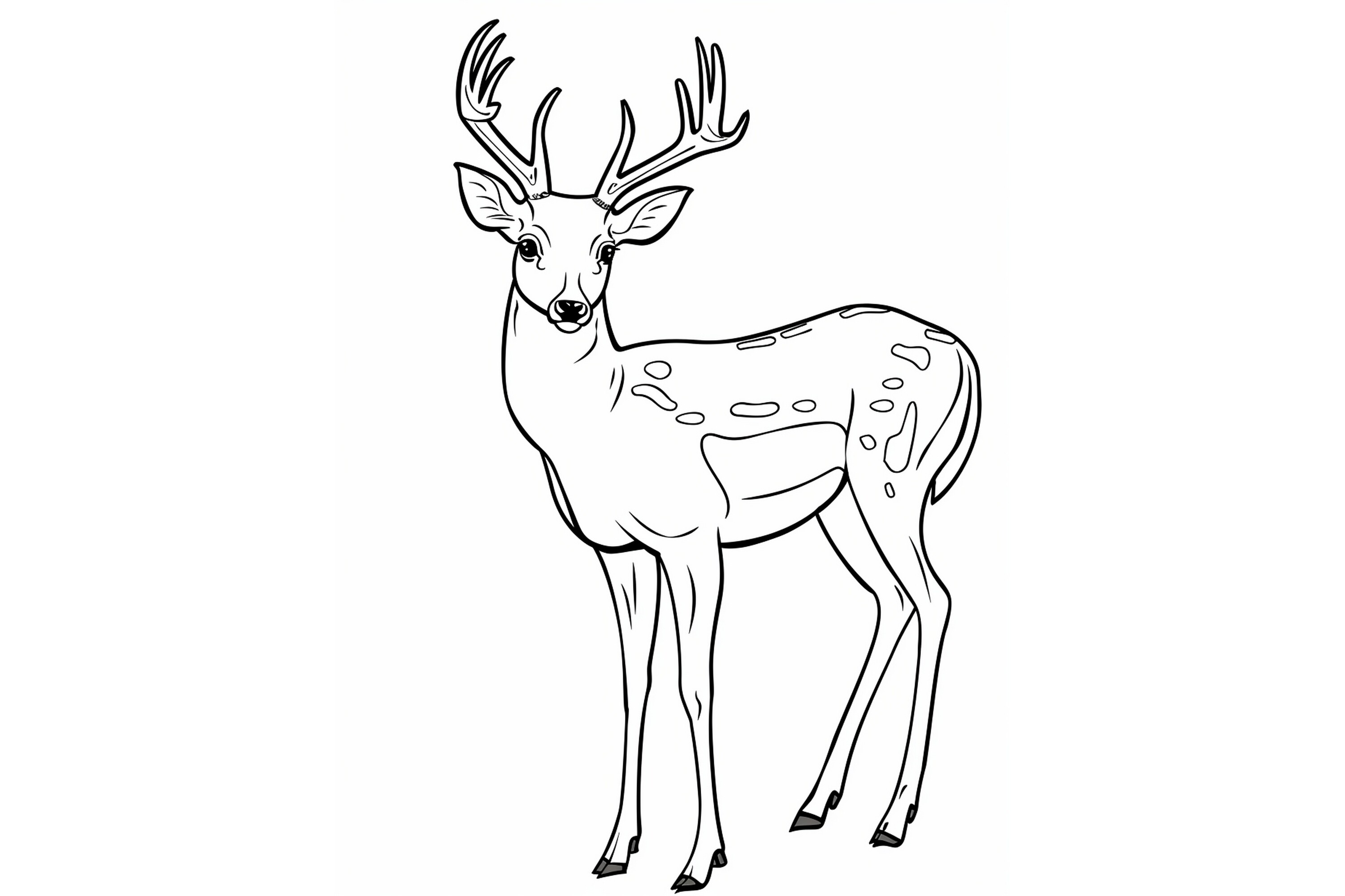 Deer Coloring Page for Adults