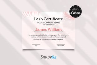 Editable Lash Certificate of Completion Graphic by SnapyBiz · Creative ...