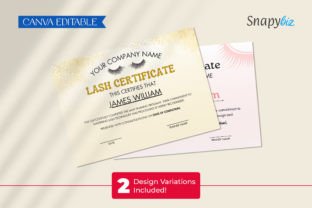 Editable Lash Certificate of Completion Graphic by SnapyBiz · Creative ...