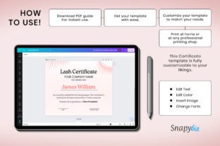 Editable Lash Certificate of Completion Graphic by SnapyBiz · Creative ...