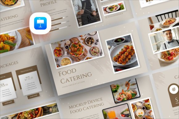 Preview of Elegant Food Catering Keynote Template food presentation template