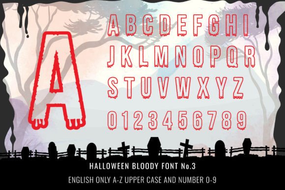 Halloween Bloody Font - Preview 5