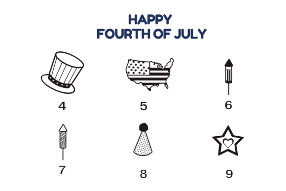 Happy Fourth of July Font PNG with transparent background - Preview 3