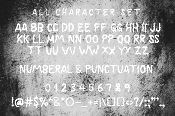 Horror Story Font PNG with transparent background - Preview 3