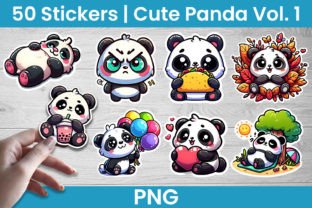 Panda Sticker Bundle | 50 PNG Stickers Graphic by Graphic Monster ...