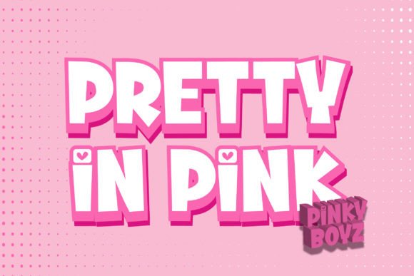 Pinky Boyz Font PNG with transparent background - Preview 5